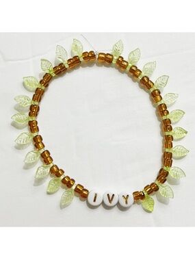 Taylor Swift Eras Tour Friendship Bracelet Ivy Evermore w/ Leaf Beads